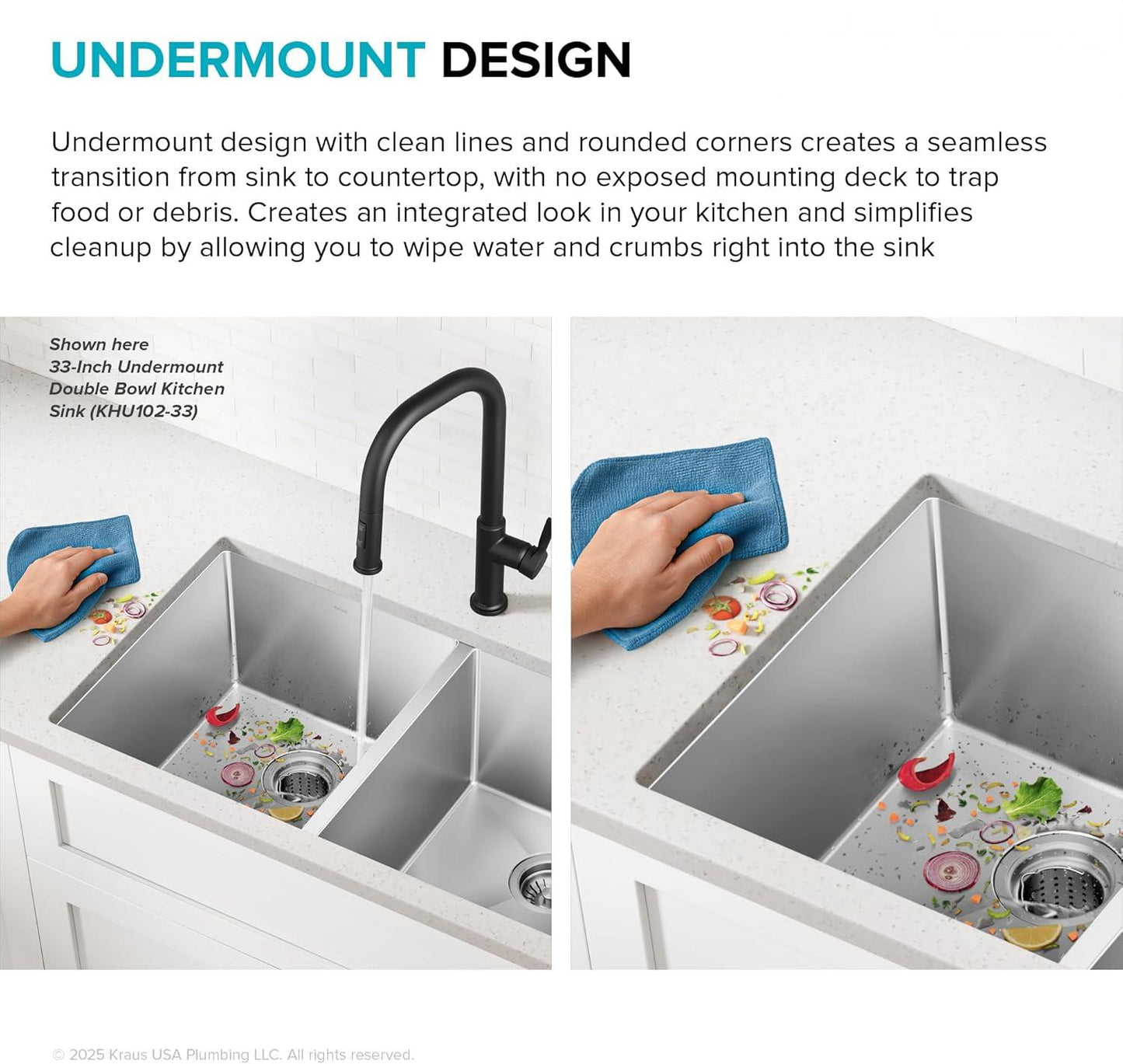 Paredi KHU100-27 Standart PRO 16 Gauge Undermount Single Bowl Stainless Steel Kitchen Sink