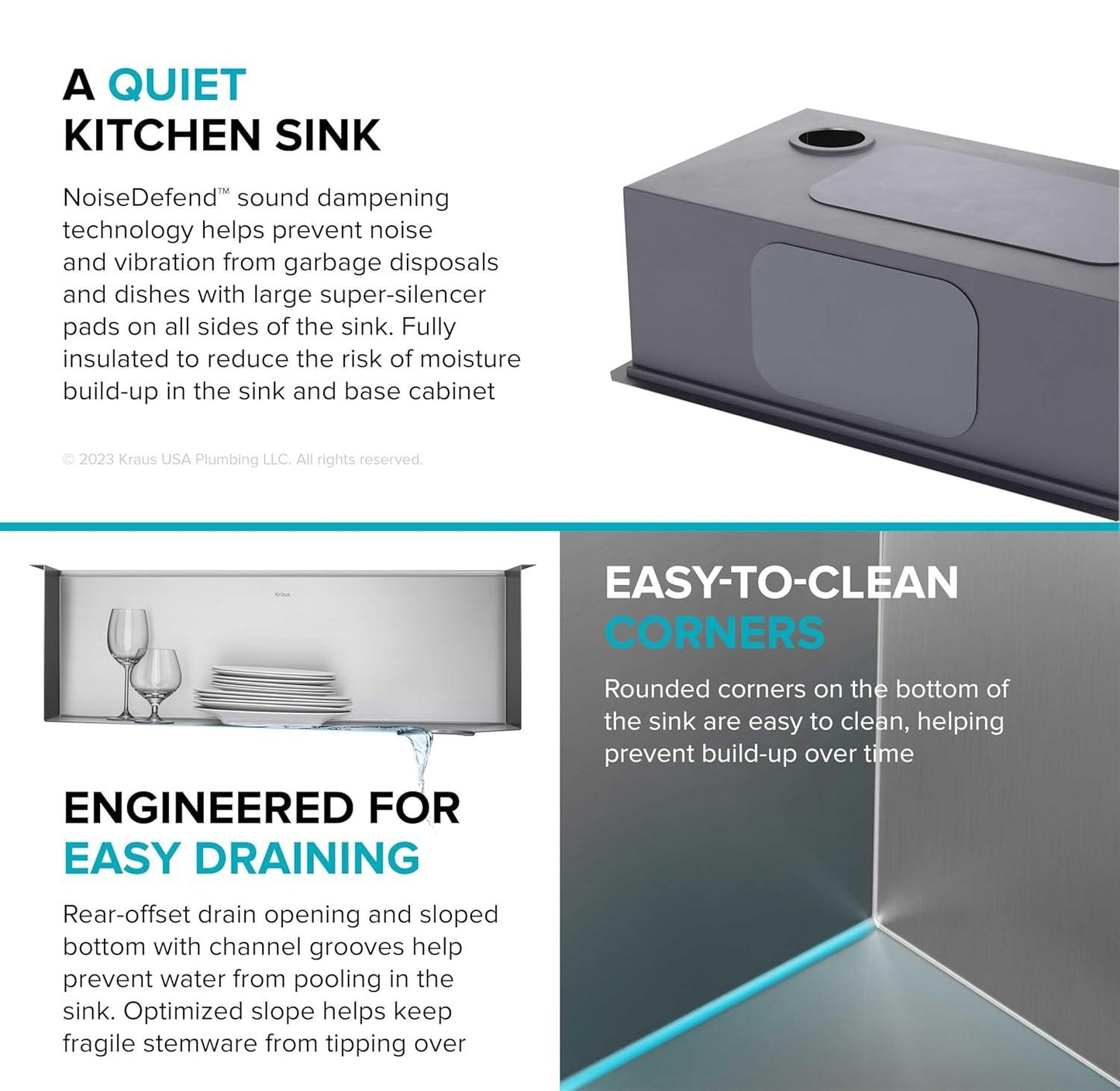 Paredi KWU110-30 Undermount Workstation 16 Gauge Single Bowl Stainless Steel Kitchen Sink with Accessories