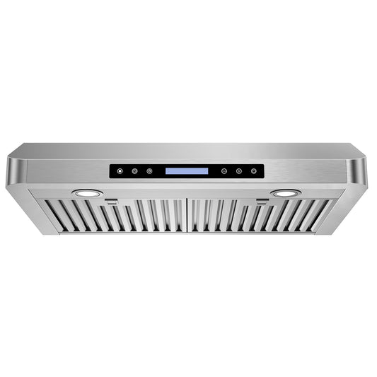 900 CFM Under Cabinet Range Hood with Remote,Touch Control LCD,Low Noise,Long-term Warranty in Stainless Steel