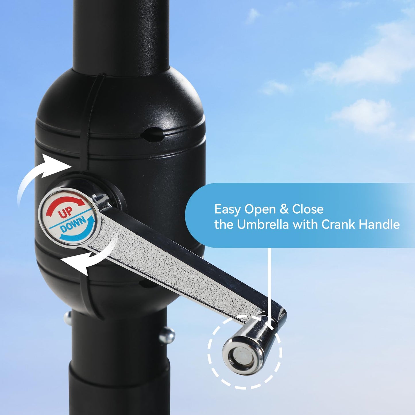 Aynova 15 ft Rectangle Patio Umbrella with Solar Lights and Base Included, Double-Sided Market Table Umbrella with Crank, Large Outdoor Umbrellas for Patio Poolside Garden Backyard, Gold Yellow